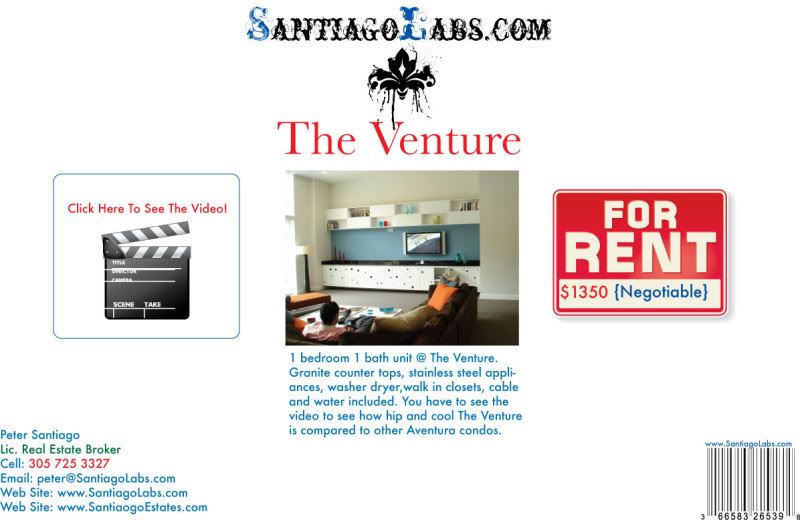 Sharp One Bedroom For Rent At The Venture in Aventura, Click To See The